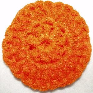 shrimp orange round 3 inch scrubbie