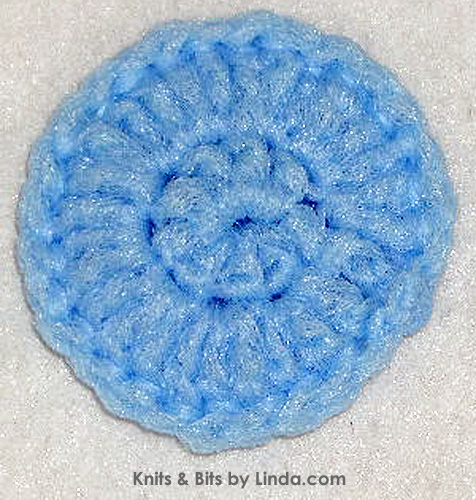 round soft blue 3 inch scrubbie
