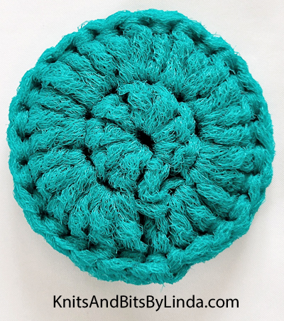 3 inch teal round scrubbie